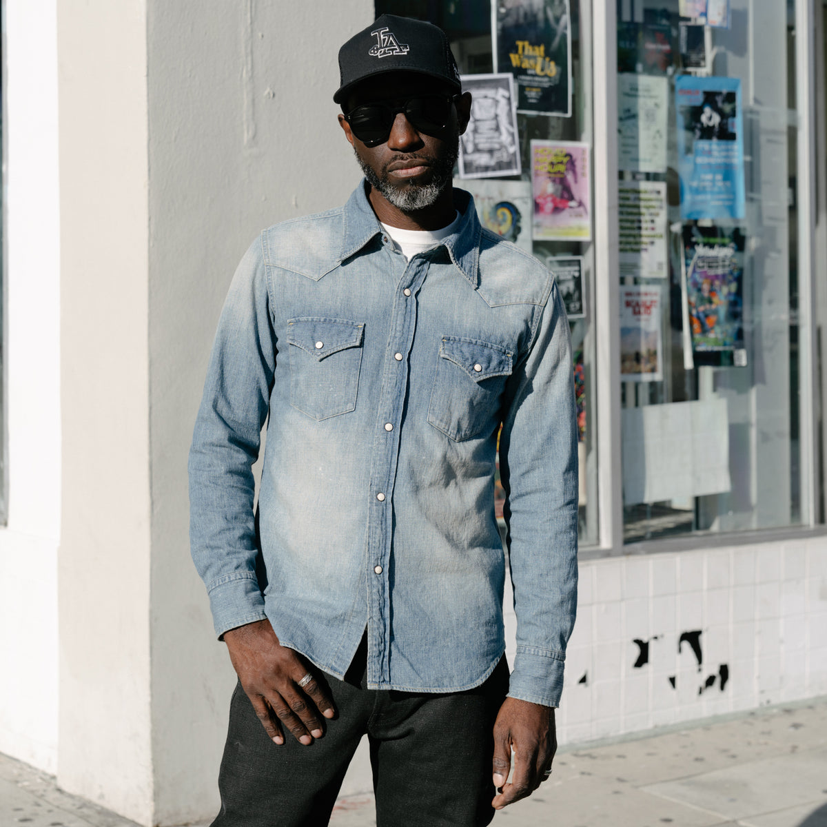 Full Count 4894HW Denim Western Shirt Hand Wash