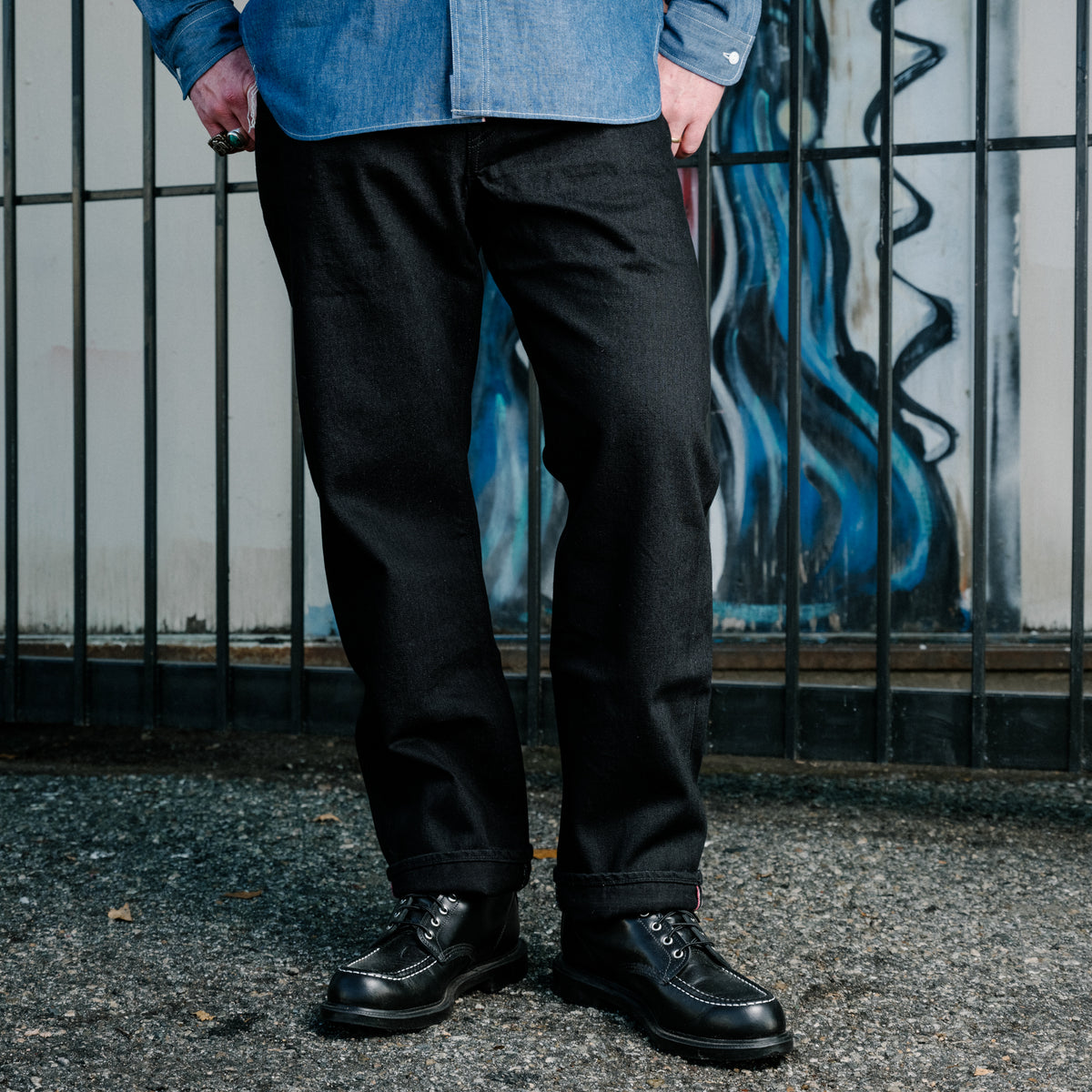 Momotaro MMJZ1101 15.7oz Classic Straight Jean Black
