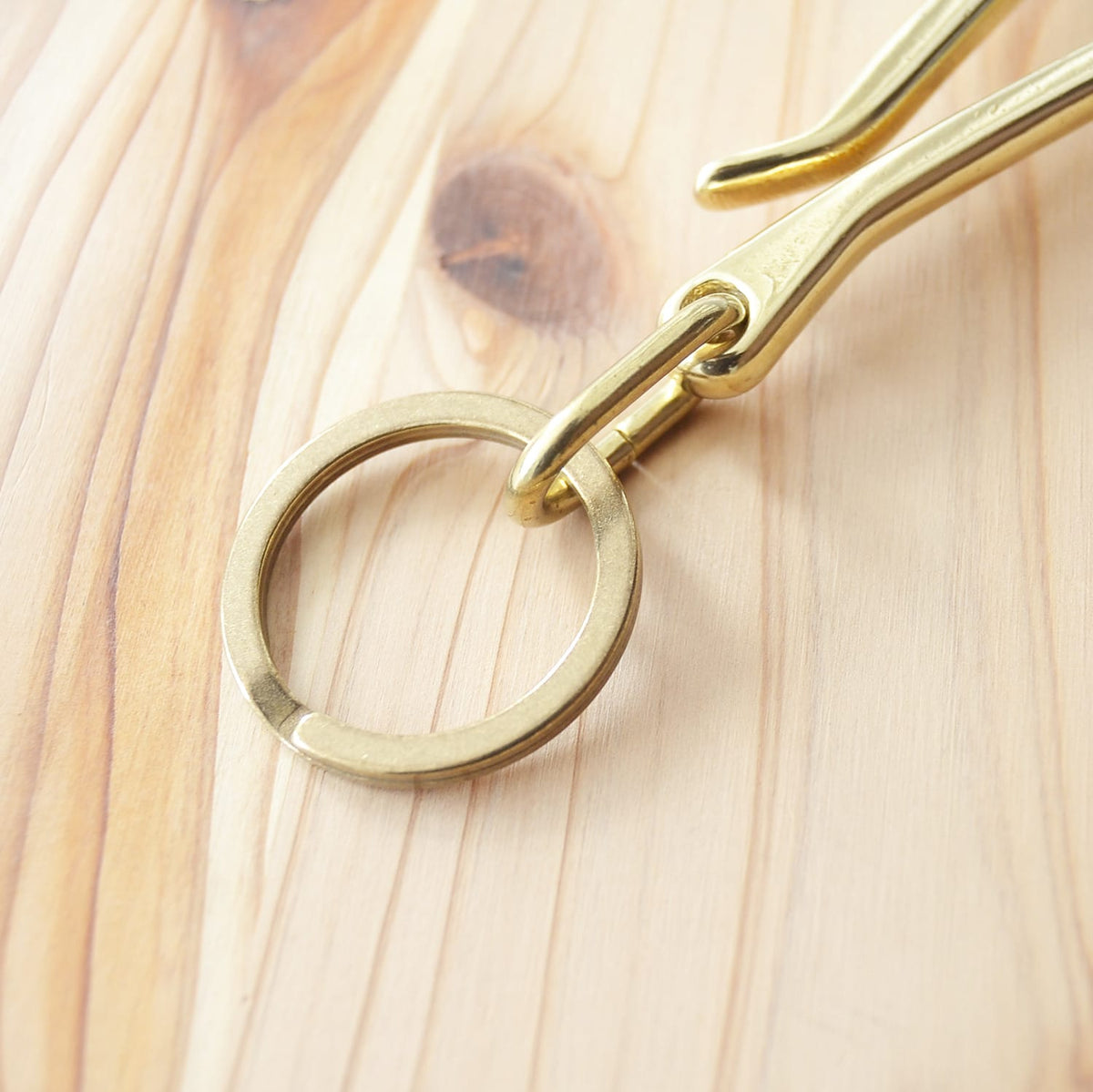 Kobashi Studio Sand Casted Key Hook with Flat Ring Brass