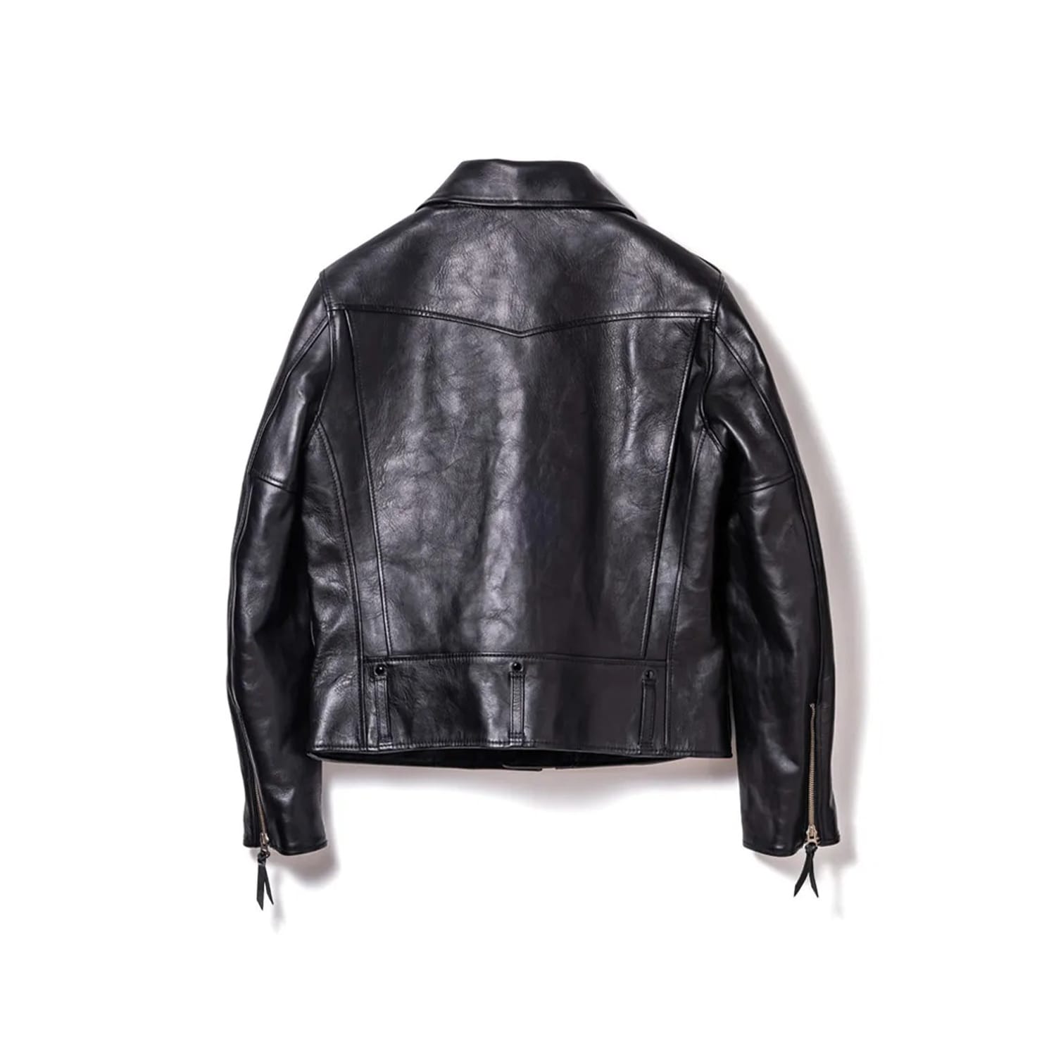 Y'2 Leather ITR-55  Iron Tanned Horse D-Pocket Double Breasted Riders Black