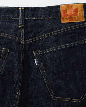 Omoto 0611 15.5oz Slub-Nep Denim Relax Fit Button Fly Indigo