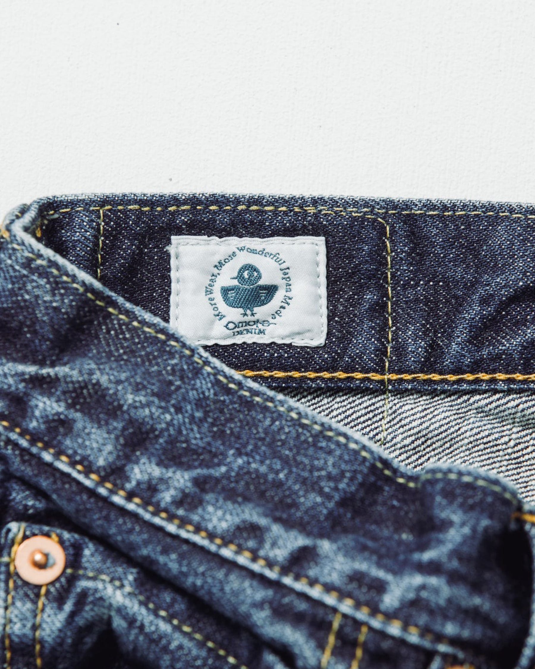 Omoto 0615 13.5oz Denim Relax Fit Button Fly 2 Years Washed