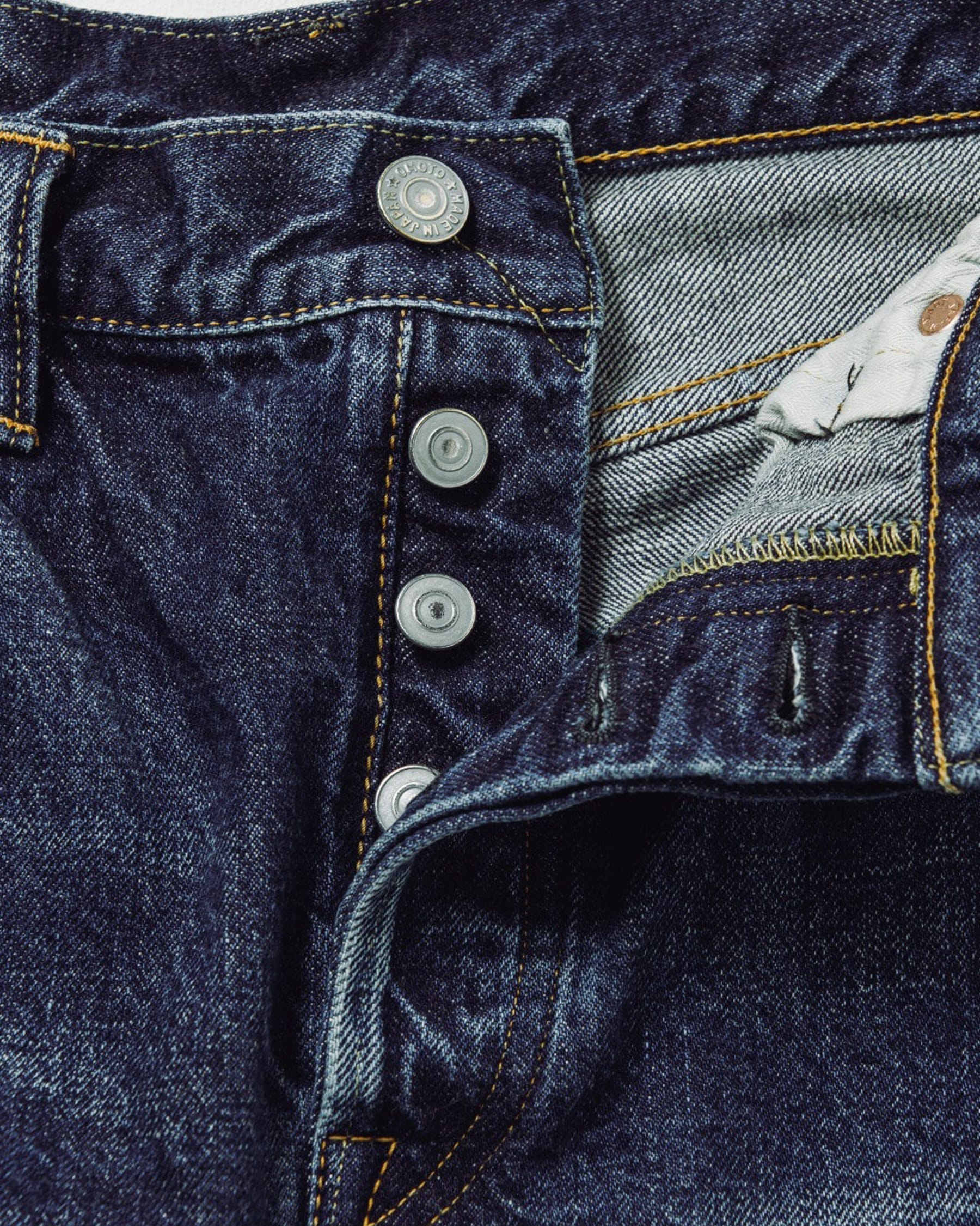 Omoto 0615 13.5oz Denim Relax Fit Button Fly 2 Years Washed