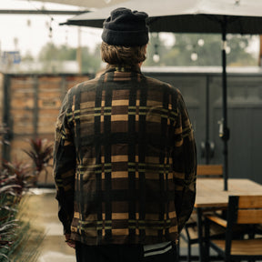 RRL Patterned Jacquard Overshirt Brown Multi FINAL SALE