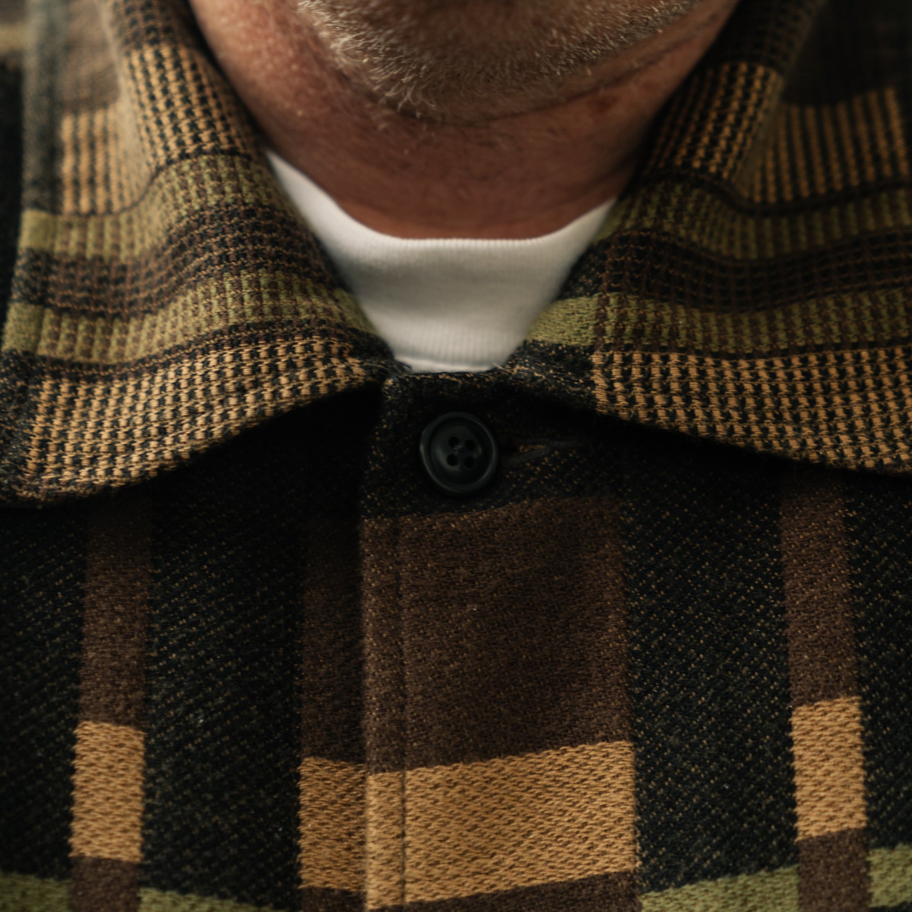 RRL Patterned Jacquard Overshirt Brown Multi FINAL SALE