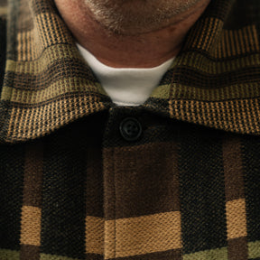 RRL Patterned Jacquard Overshirt Brown Multi FINAL SALE