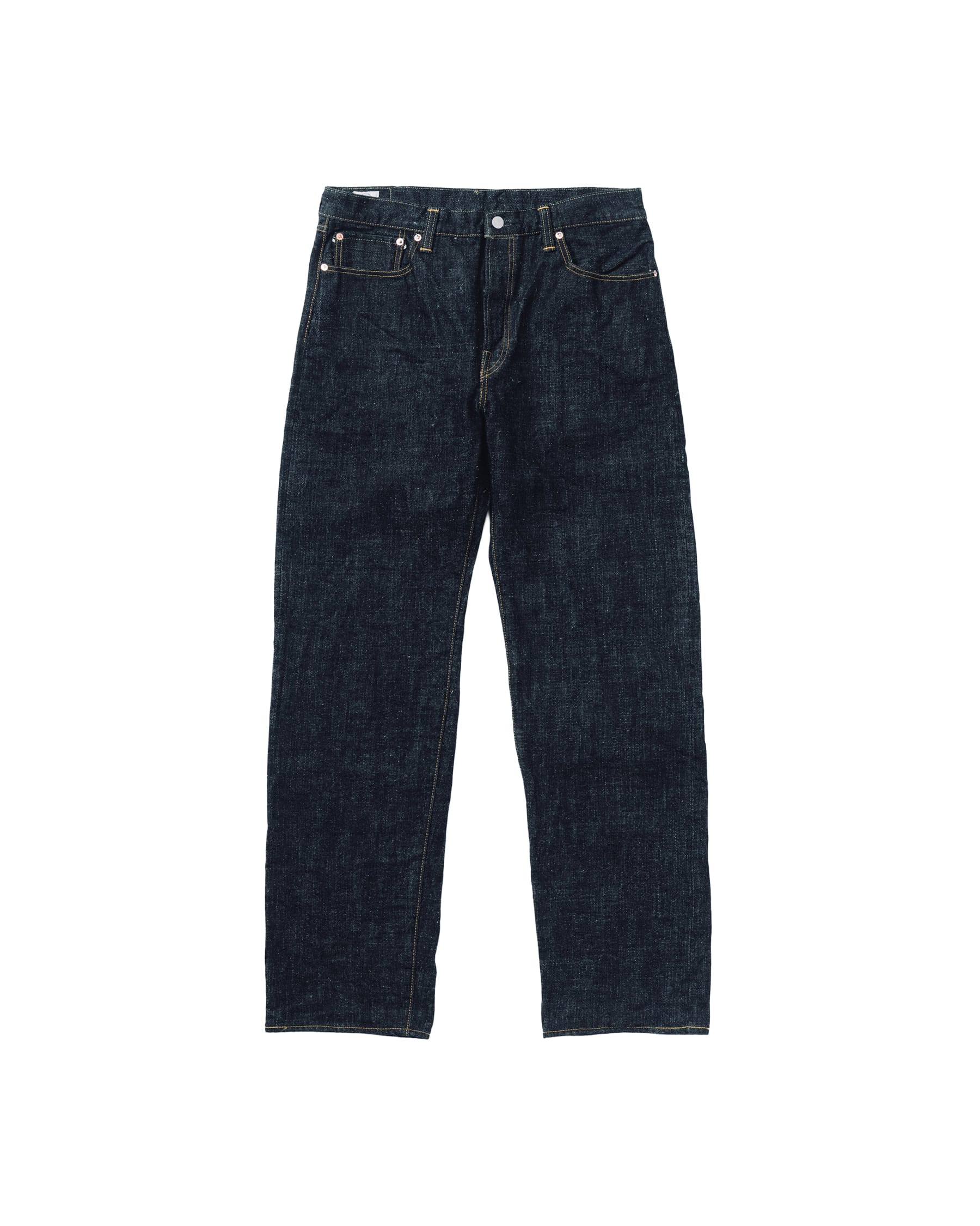 Omoto 0811 15.5oz Slub-Nep Denim Loose Fit Button Fly Indigo
