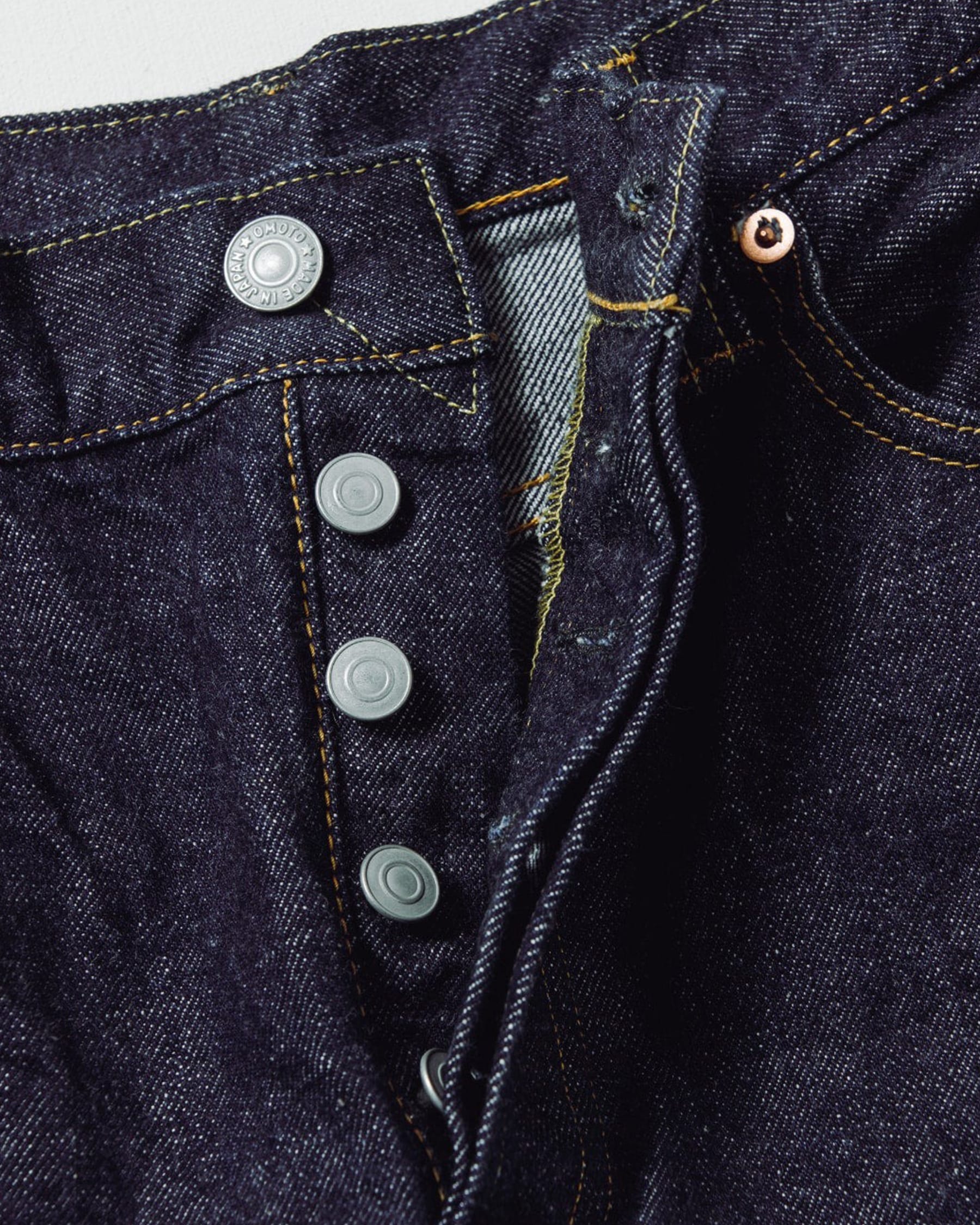Omoto 0815 13.5oz Denim Loose Fit Button Fly Indigo