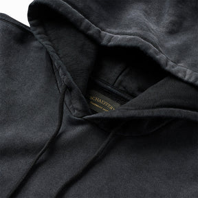 Schaeffer's Garment Hotel 20oz French Terry Worn & Bleached Black Hoodie