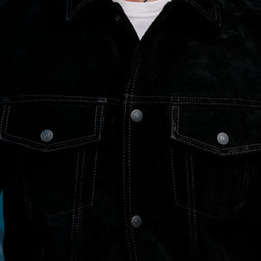 Y'2 Leather TB-139 Steer Roughout 3rd Type Jean Jacket Black