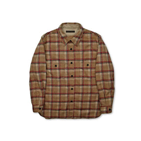 Full Count 4096 Wool Shaggy Check Work Shirt Beige FINAL SALE