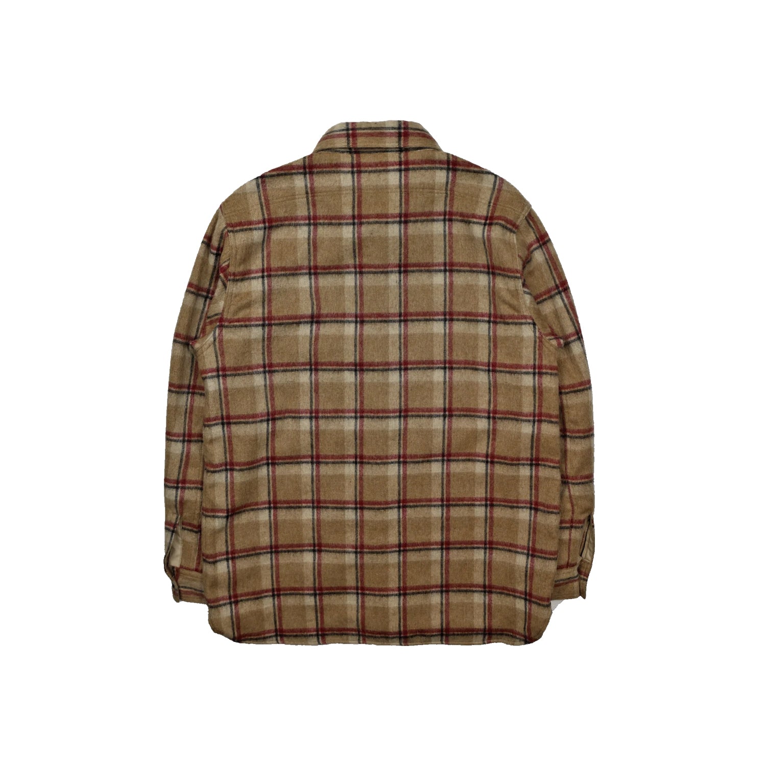 Full Count 4096 Wool Shaggy Check Work Shirt Beige FINAL SALE
