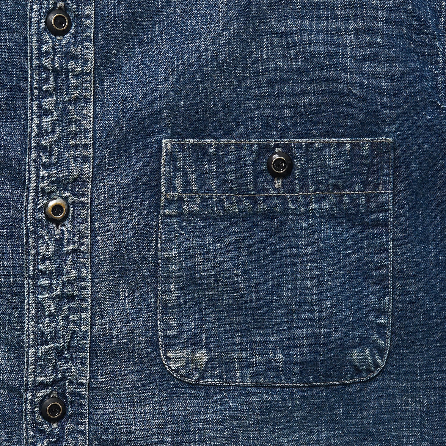 Full Count 4890HW-19 Denim Work Shirt Hand Wash Indigo Blue
