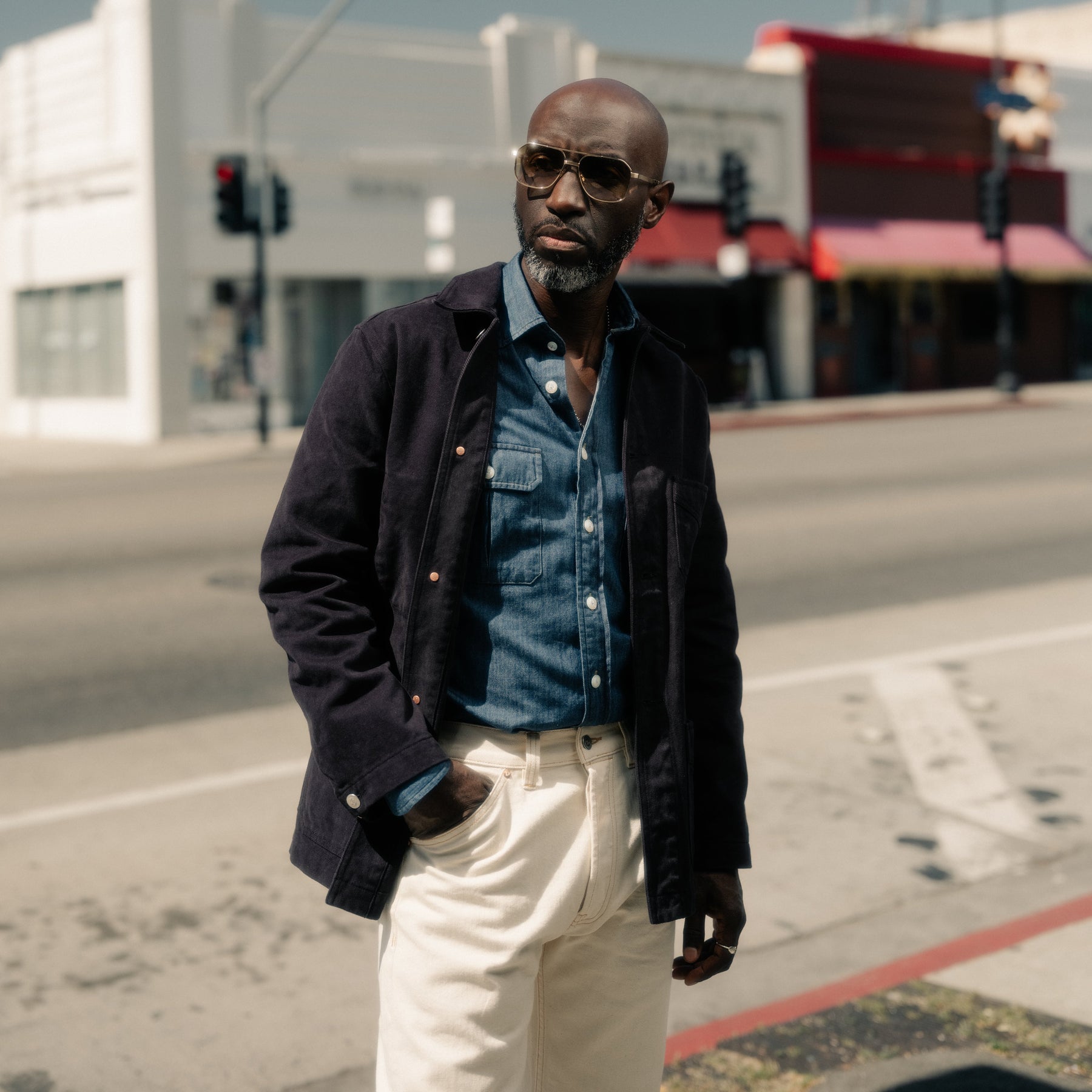 Drake's Black Heavy Twill Cotton Five-Pocket Chore Jacket