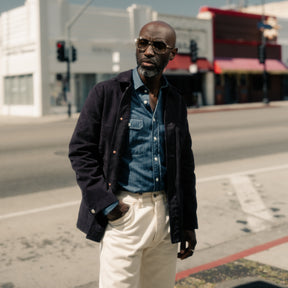 Drake's Black Heavy Twill Cotton Five-Pocket Chore Jacket