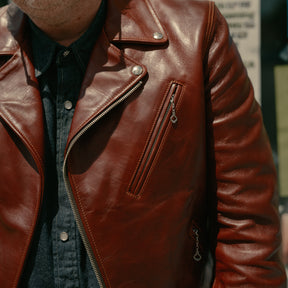 Double Helix Deviant Motorcycle Jacket Burgundy Teacore | SPECIAL ORDER ONLY