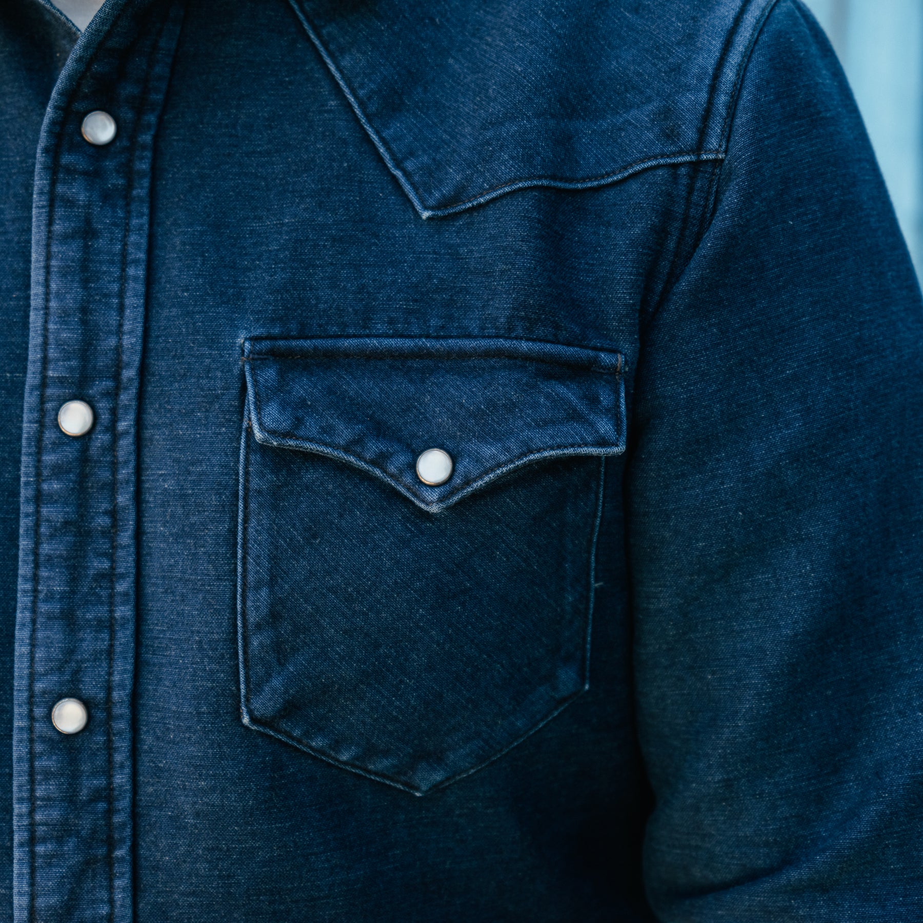 RRL Brushed Chamois Buffalo Western Overshirt Indigo FINAL SALE