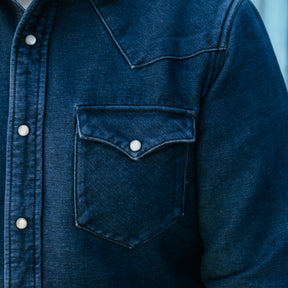 RRL Brushed Chamois Buffalo Western Overshirt Indigo FINAL SALE