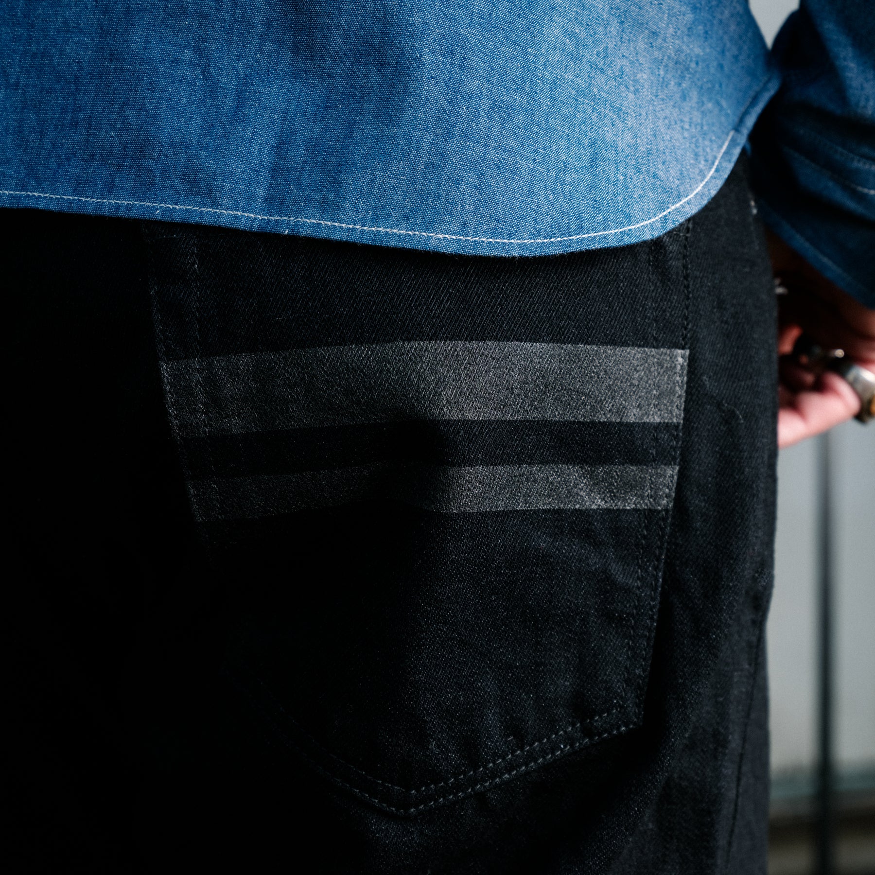 Momotaro MMJZ1101 15.7oz Classic Straight Jean Black