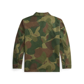 RRL Camo Poplin Overshirt Brush Stroke Camo FINAL SALE