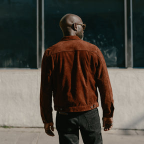 Double Helix Western Pioneer Horsehide Type III Jacket Dark Brown Suede | SPECIAL ORDER ONLY