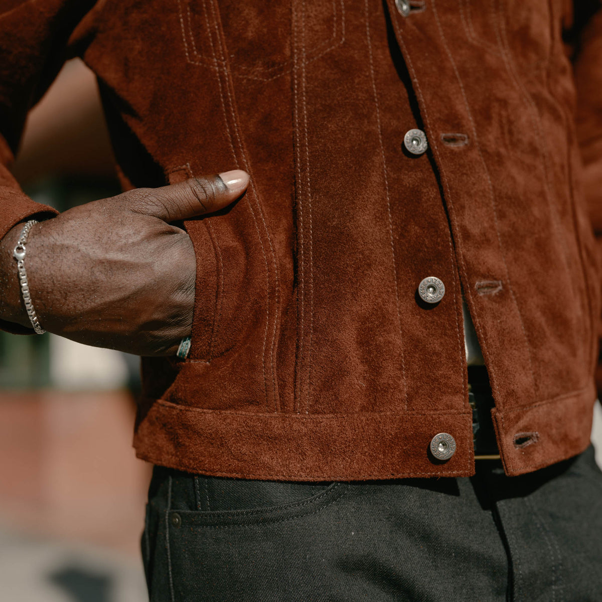 Double Helix Western Pioneer Horsehide Type III Dark Brown Suede