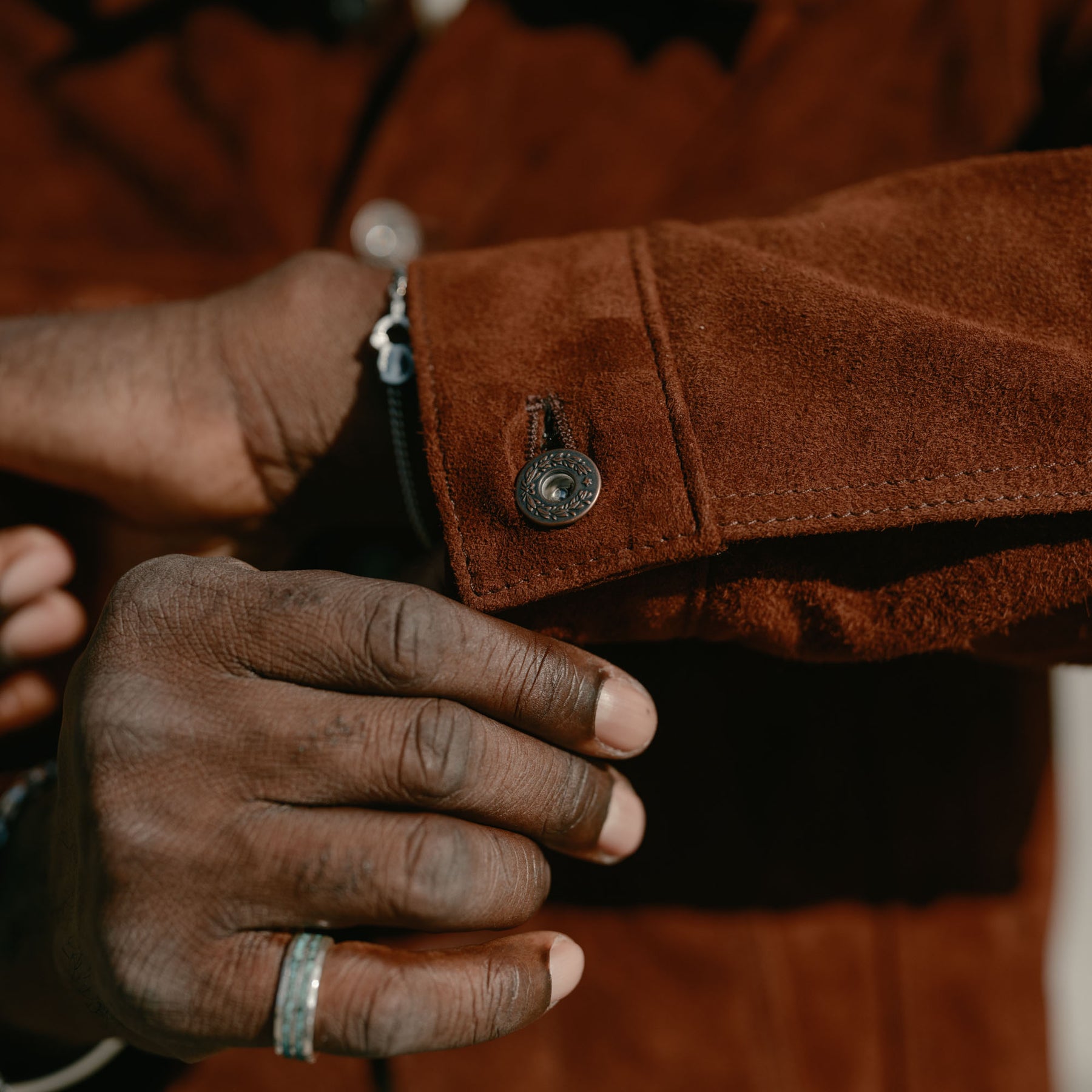 Double Helix Western Pioneer Horsehide Type III Jacket Dark Brown Suede | SPECIAL ORDER ONLY