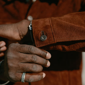 Double Helix Western Pioneer Horsehide Type III Dark Brown Suede