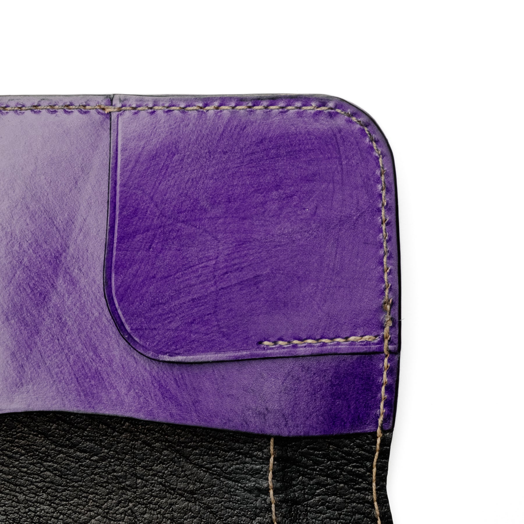 The Black Acre Roper Wallet Purple Saddle Leather