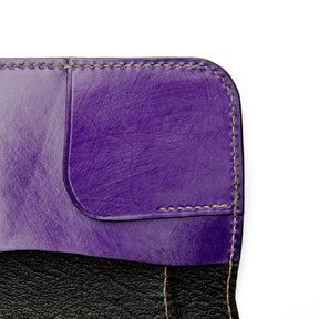The Black Acre Roper Wallet Purple Saddle Leather