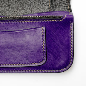The Black Acre Roper Wallet Purple Saddle Leather