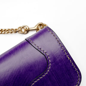 The Black Acre Roper Wallet Purple Saddle Leather