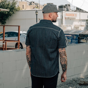 The Flat Head FN-SDK-702S 10oz Denim Wabash Short Sleeve Work Shirt FINAL SALE