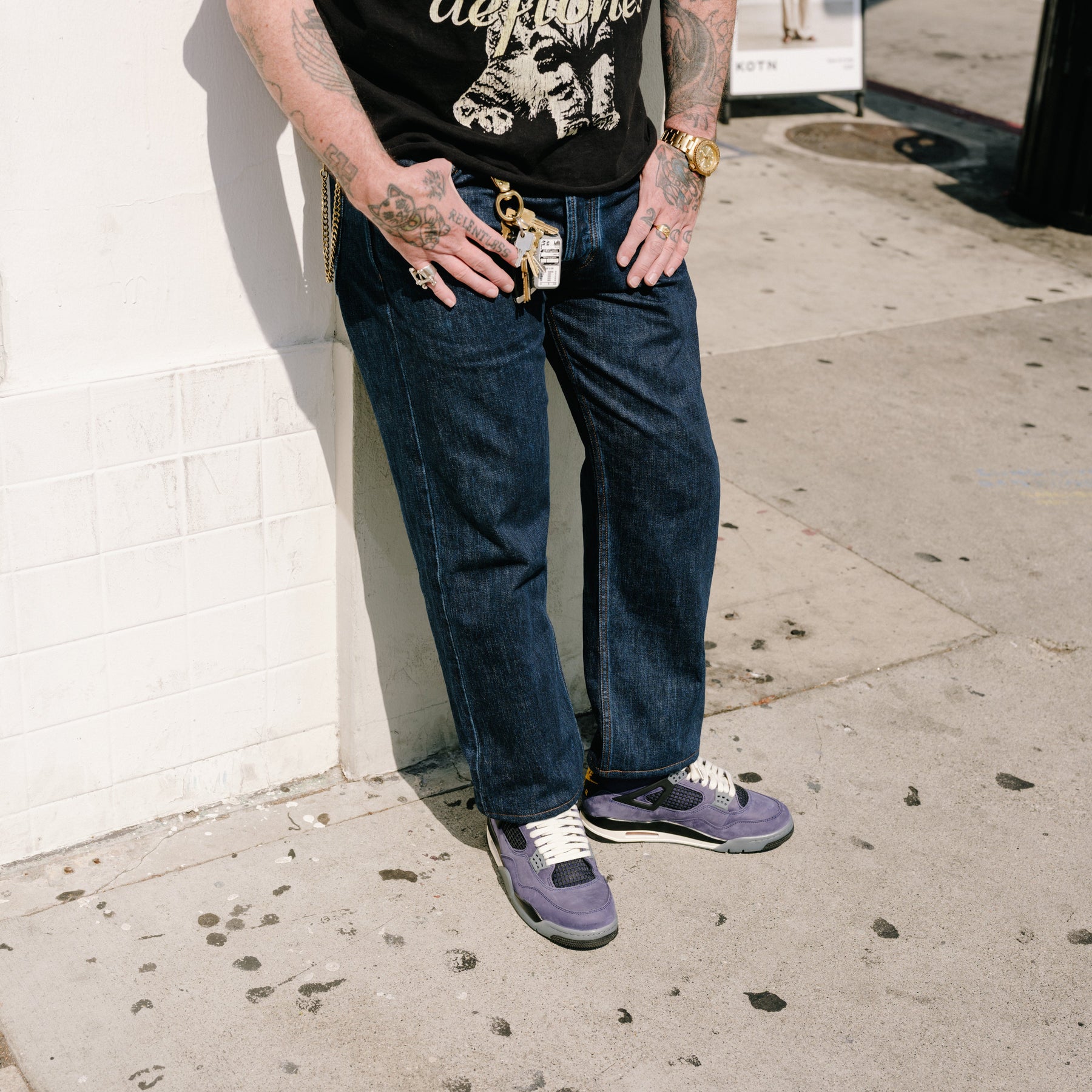 Drake's Stone Wash 14.2oz Japanese Selvedge Denim Five-Pocket Jeans
