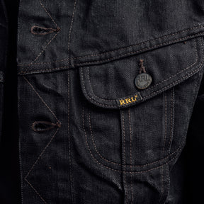 RRL Denim Trucker Jacket Worn in Black Wash