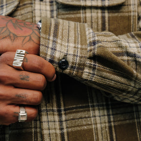 Rogue Territory Field Shirt Olive Plaid Flannel FINAL SALE