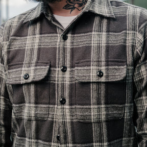 Rogue Territory Field Shirt Grey Plaid Flannel FINAL SALE
