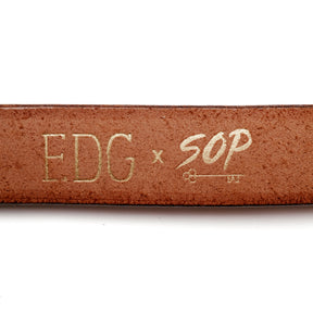 Ewing Dry Goods EDG x SOP Minimalist Belt Brown/ Brass