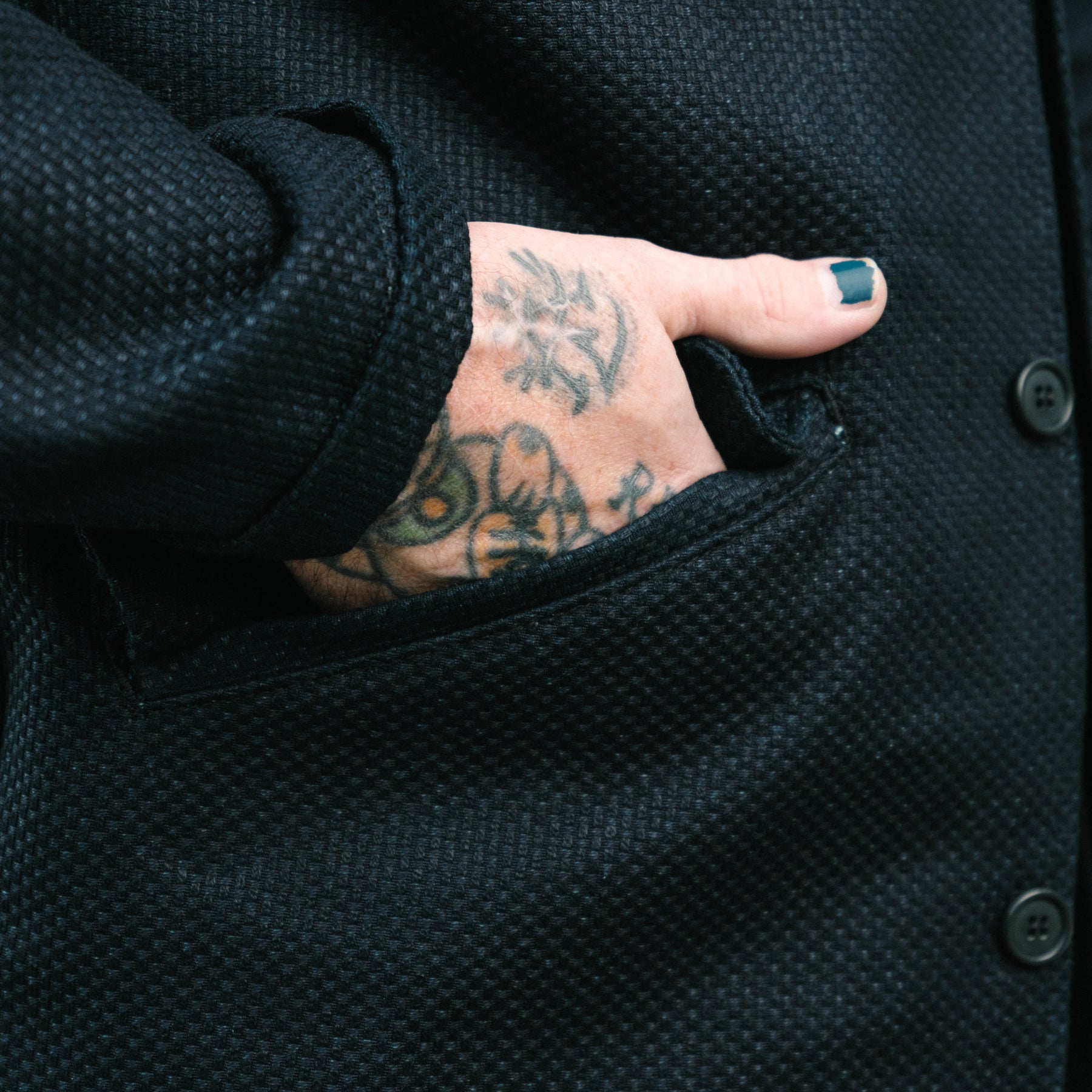Rouge Territory x Snake Oil Provisions Sashiko Trench Coat FINAL SALE Indigo