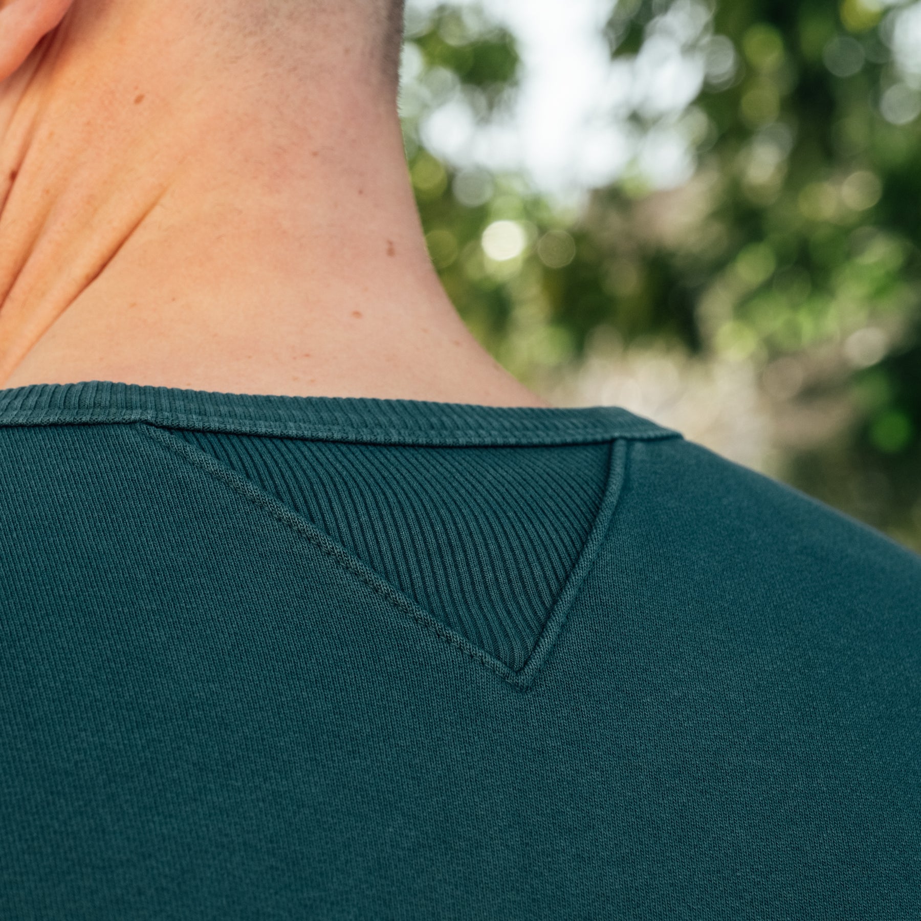 Snake Oil Provisions French Terry Loopback Crewneck Emerald FINAL SALE