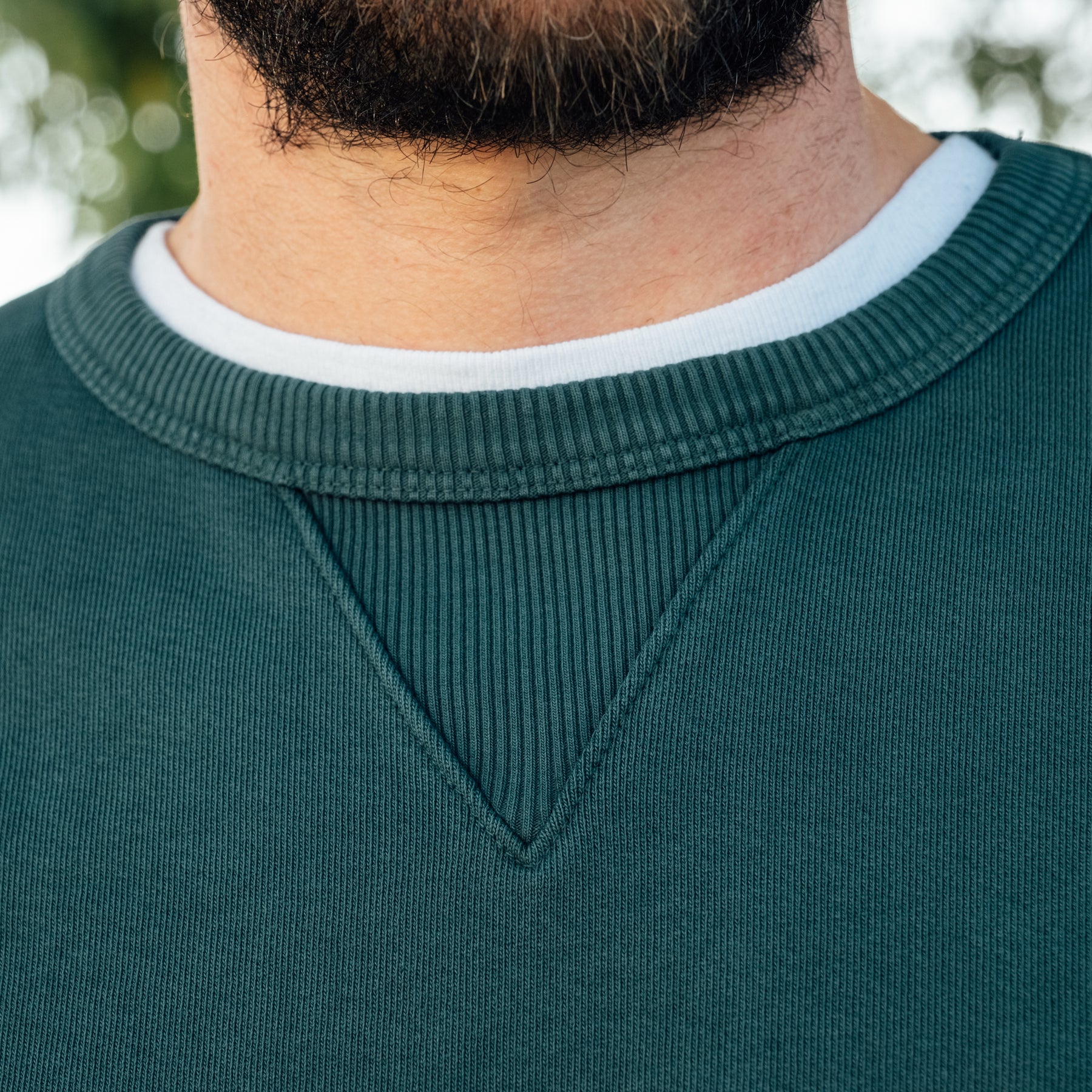 Snake Oil Provisions French Terry Loopback Crewneck Emerald FINAL SALE