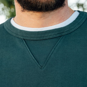 Snake Oil Provisions French Terry Loopback Crewneck Emerald FINAL SALE