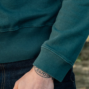 Snake Oil Provisions French Terry Loopback Crewneck Emerald FINAL SALE