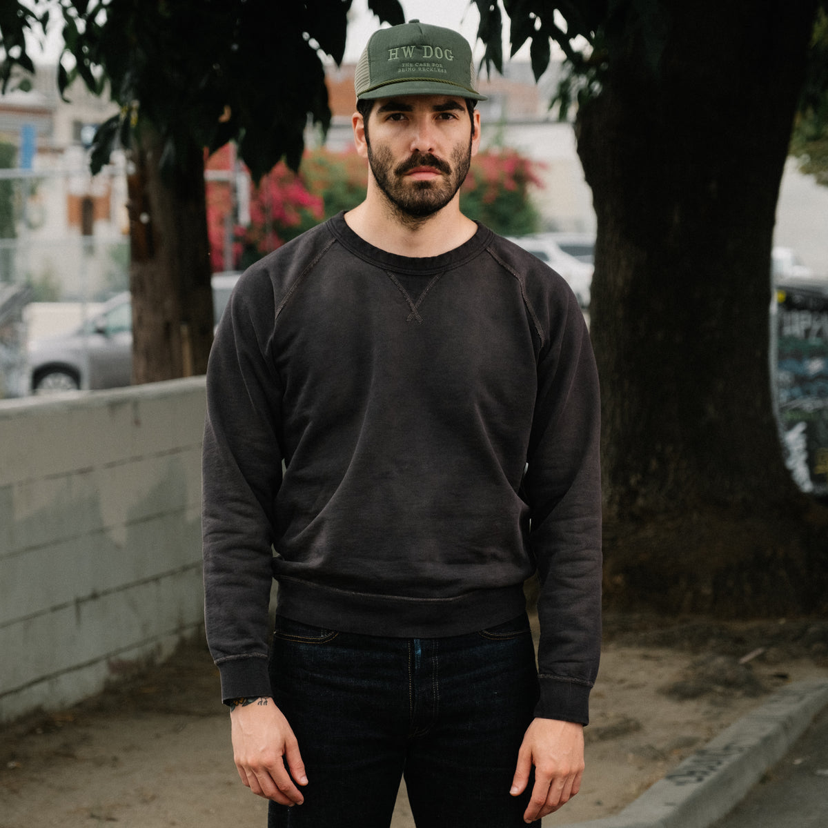 RRL French Terry Crewneck Black Indigo