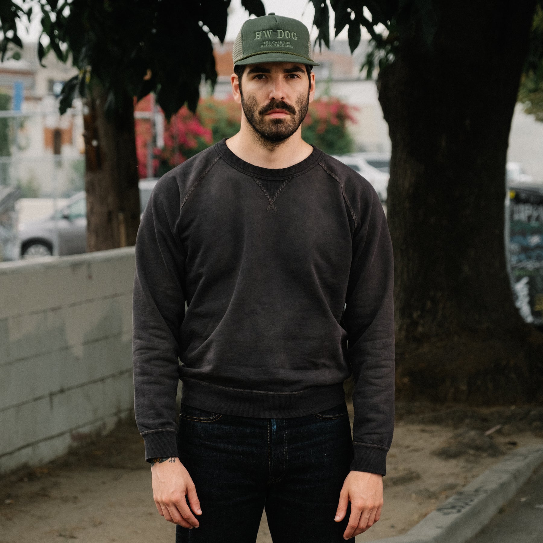 RRL French Terry Crewneck Black Indigo