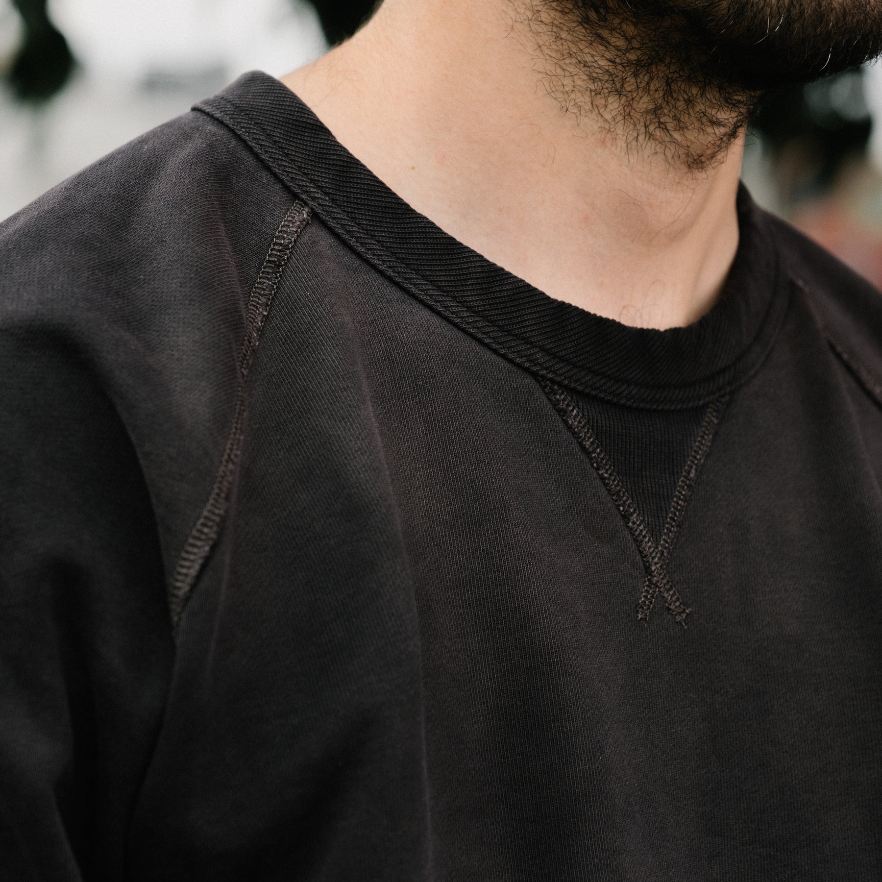 RRL French Terry Crewneck Black Indigo