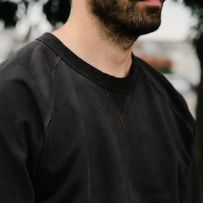 RRL French Terry Crewneck Black Indigo