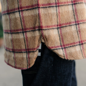 Full Count 4096 Wool Shaggy Check Work Shirt Beige FINAL SALE