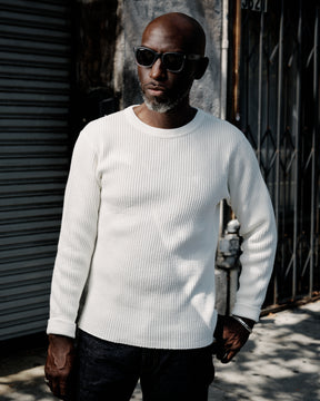UES 60BW Big Waffle T-Shirt Off White