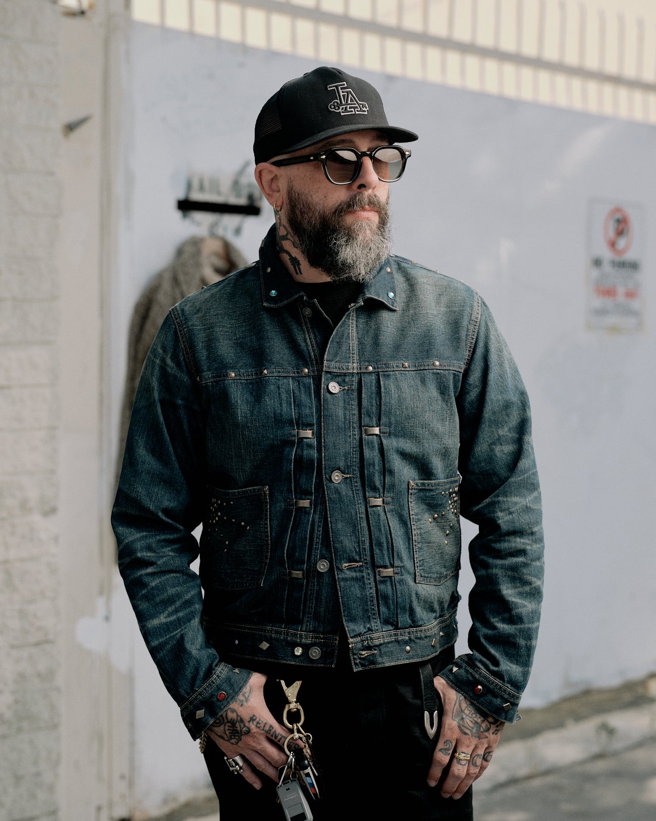 RRL Ridgewood Studded Denim Trucker Jacket